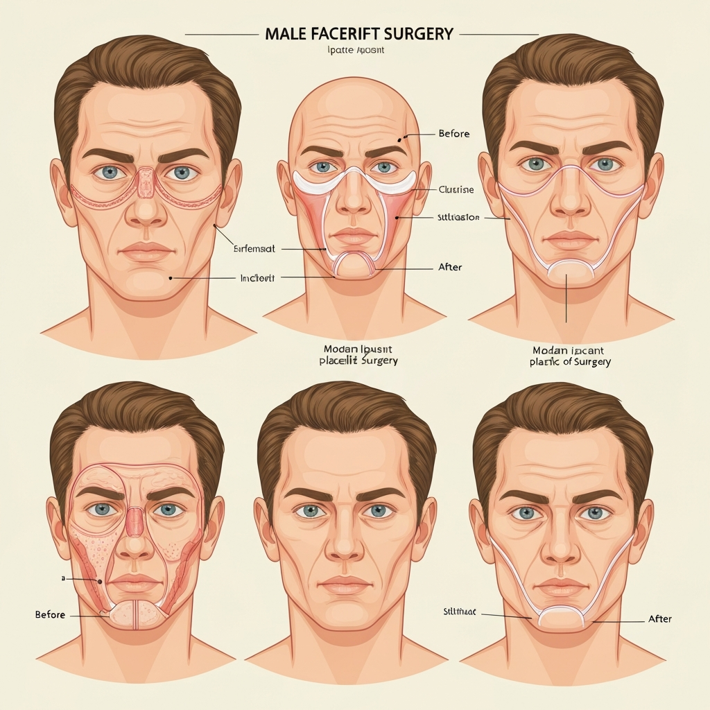 Male Facelift: Differences, Techniques and Results
