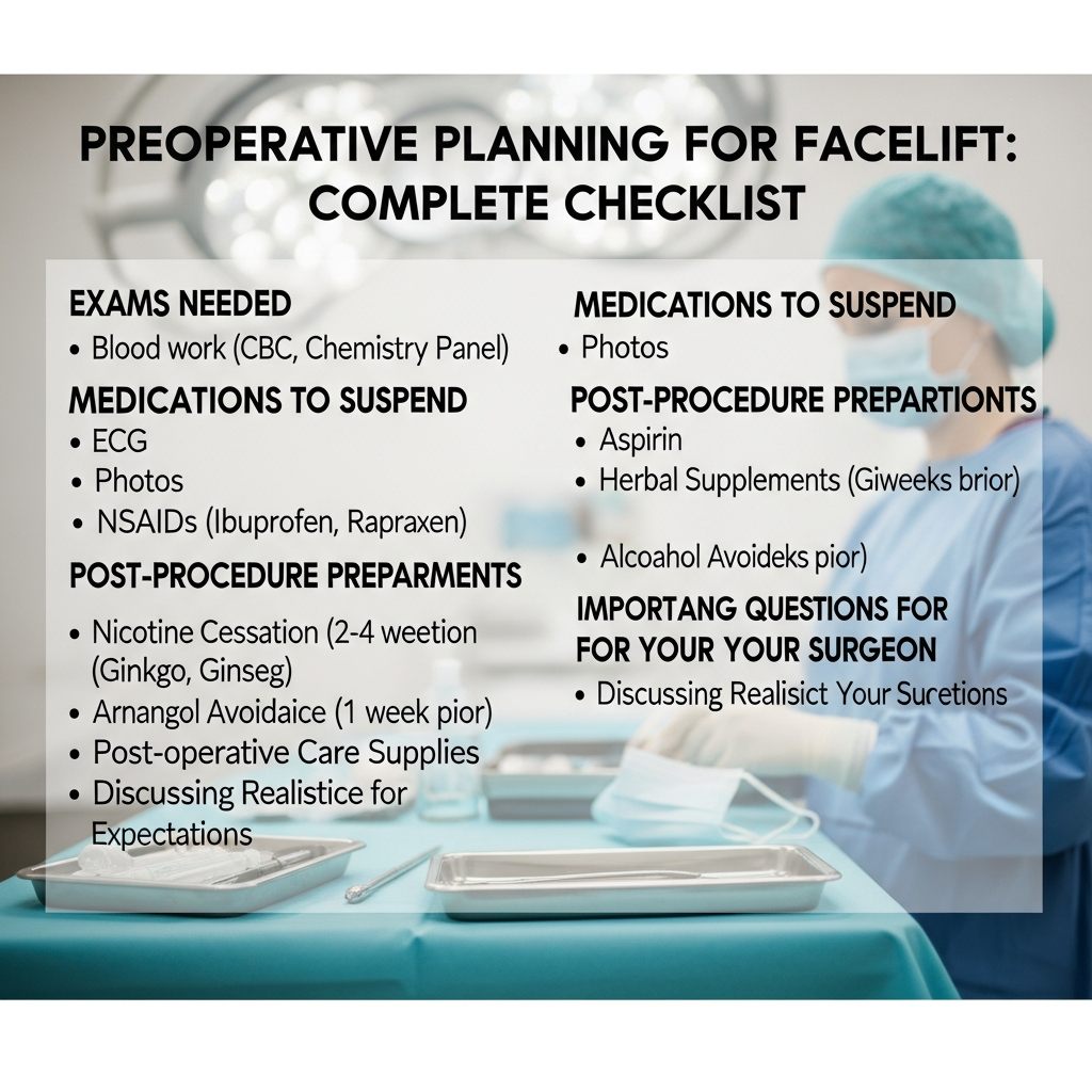 Preoperative Planning for Facelift: Complete Checklist