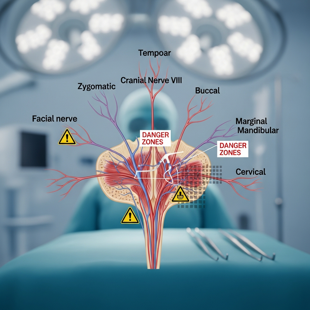 Nervo Facial na Cirurgia: Anatomia, Zonas de Perigo e Proteção